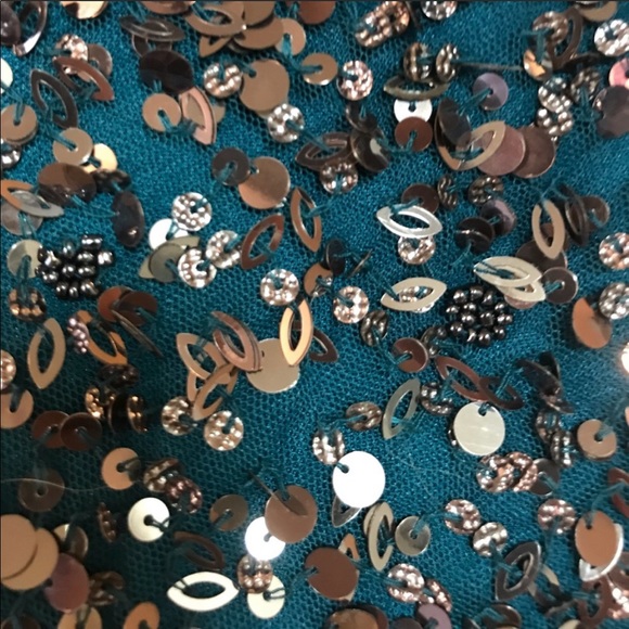 AIDAN MATTOX SPARKLY SEQUIN-BLOUSON DRESS 4 NWT - Picture 7 of 13